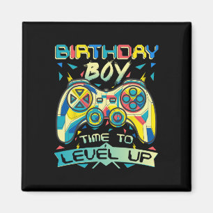 Boy Time To Level Up Video Game Birthday Gamer Boy Magnet