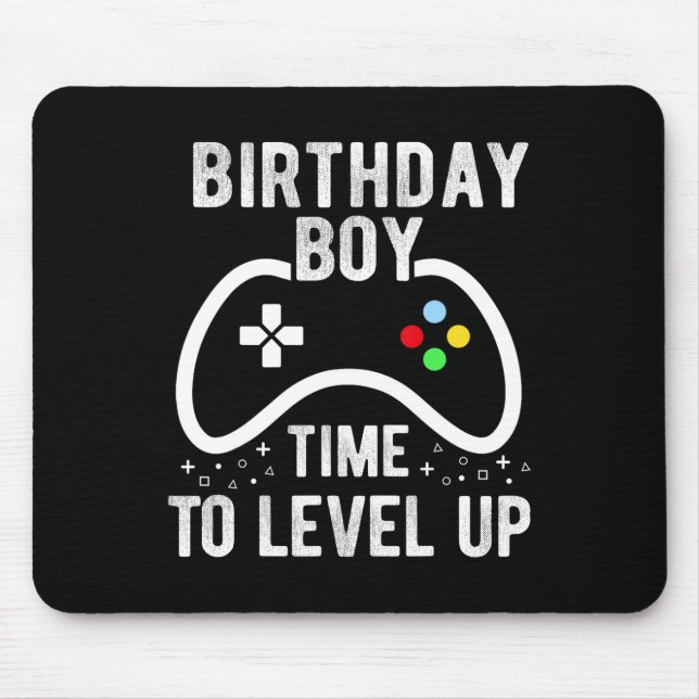 Boy Time To Level Up Video Game Birthday Gift 2  Mouse Mat (Front)
