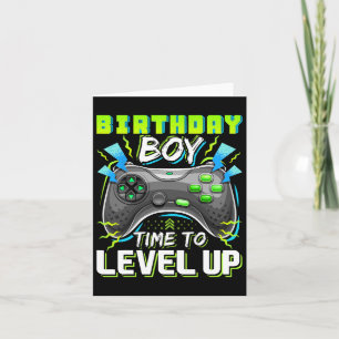 Boy Time To Level Up Video Game Birthday Gift Boys Card