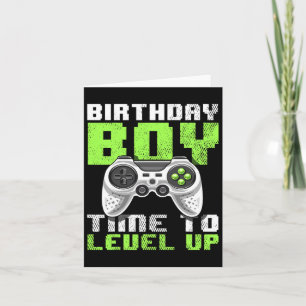 Boy Time To Level Up Video Game Birthday Gift Boys Card