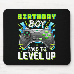 Boy Time To Level Up Video Game Birthday Gift Boys Mouse Mat
