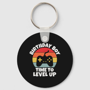 Boy Time To Level Up Video Game Birthday Key Ring