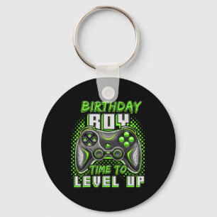 Boy Time To Level Up Video Game Birthday Party Boy Key Ring