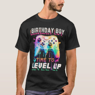 Boy Time To Level Up Video Game Birthday Party Boy T-Shirt