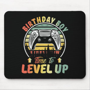 Boy Time To Level Up Video Games Gamer Birthday 1 Mouse Mat