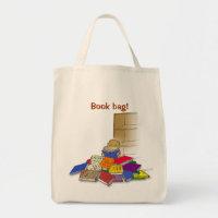 Boy toddler surrounded by books.