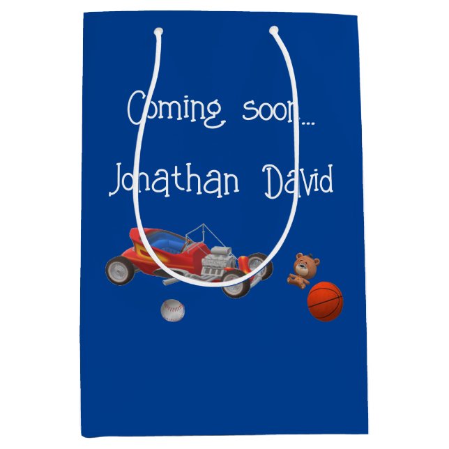 Boy Toy's Theme Shower Gift Bag (Front)