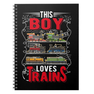 Boy Train Kids Locomotive Notebook