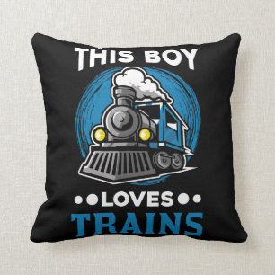 Boy Train Locomotive Cushion