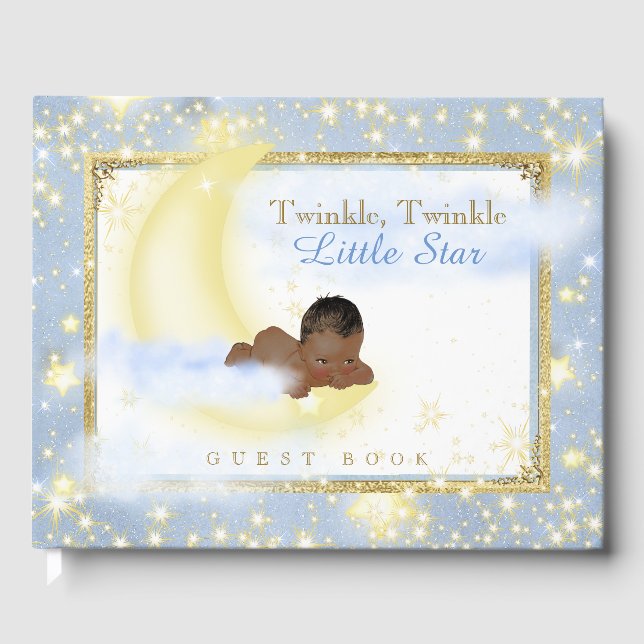 Boy Twinkle Twinkle Little Star Guest Book (Front)