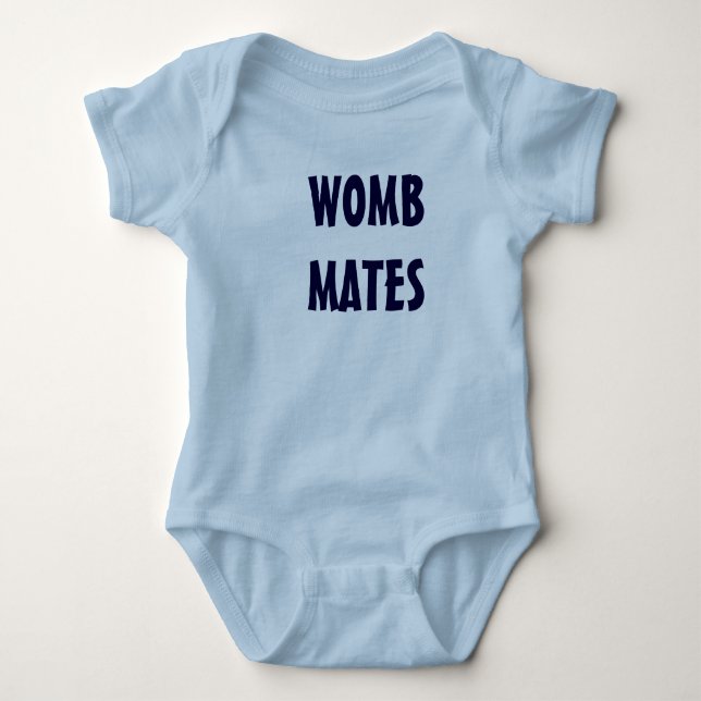 Boy Twins - WOMB MATES Baby Bodysuit (Front)