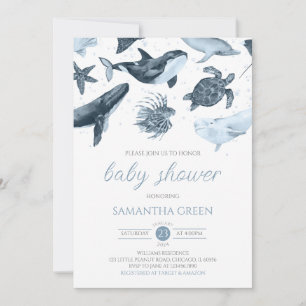 Boy Under the Sea Baby Shower Invitation