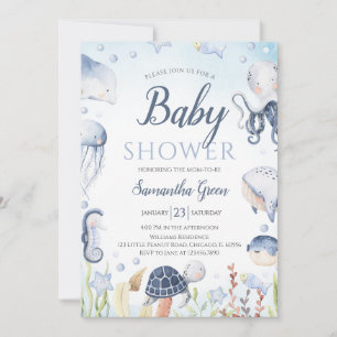 Boy Under the Sea Baby Shower Invitation
