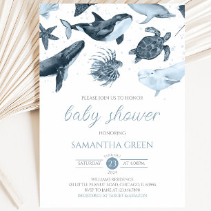 Boy Under the Sea Baby Shower Invitation