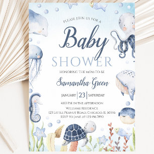 Boy Under the Sea Baby Shower Invitation