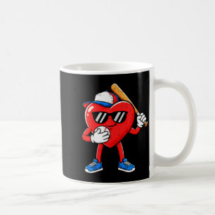 Boy Valentines Day Funny Heart Love Baseball Boys Coffee Mug