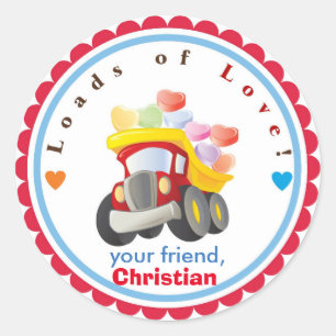 Boy Valentine's Day Stickers - Children Valentine