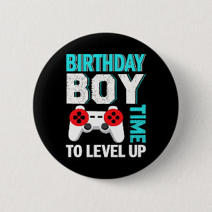 Boy Video Game Birthday Party 6 Cm Round Badge