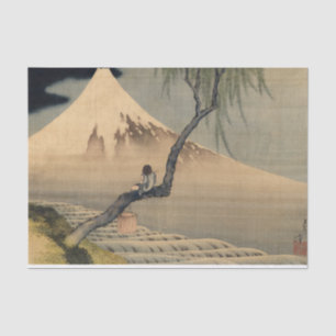 Boy Viewing Mount Fuji by Katsushika Hokusai Tissue Paper