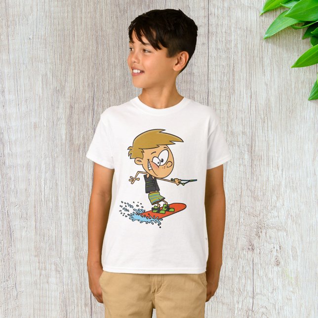 Boy Wakeboarding Fun Summer Water Sports T-Shirt (Creator Uploaded)