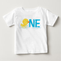 Boy Watercolor Rubber Duck ONE + Name on Back
