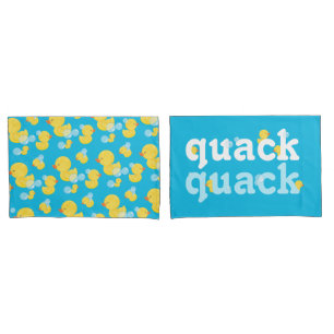 Boy Watercolor Rubber Duck Pillowcase Set