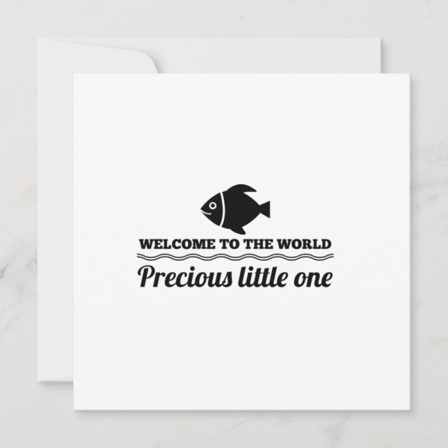 Boy, Welcome to the world precious little one Thank You Card (Front)