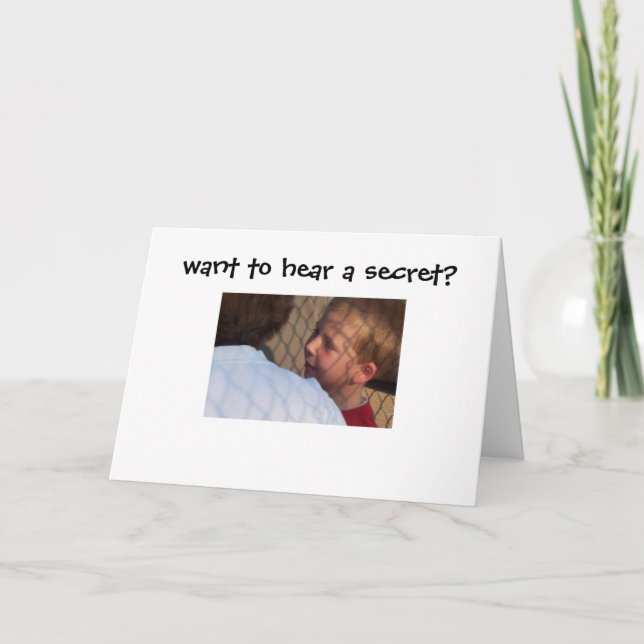 BOY WHISPERING "WANT TO HEAR A SECRET" CARD (Front)