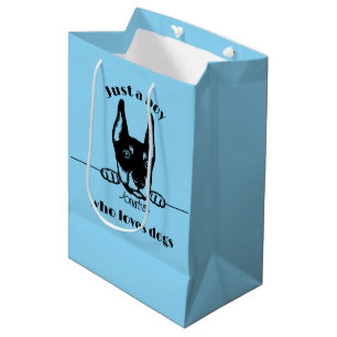 Boy Who Loves Dogs Design Gift Bag