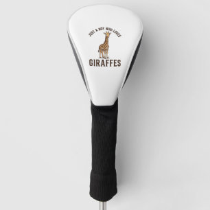 Boy Who Loves Giraffes Vintage Engraving Shirt_1 Golf Head Cover