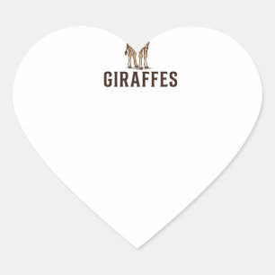 Boy Who Loves Giraffes Vintage Engraving Shirt_1 Heart Sticker