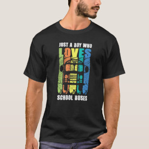 Boy Who Loves School Bus Driver Public Transport P T-Shirt