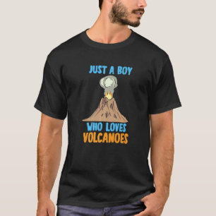 Boy Who Loves Volcanoes Rockhounding Geologist T-Shirt