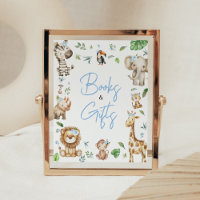 Boy Wild One Safari Baby Shower Books and Gifts