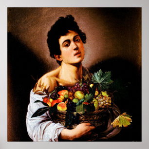 Boy with a Basket of Fruit by Caravaggio Poster