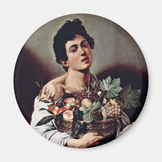 Boy With A Basket Of Fruit By Michelangelo Merisi Magnet (Front)