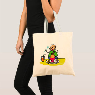 Boy With A Boiled Egg Tote Bag