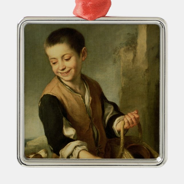 Boy with a Dog, c.1650 Metal Tree Decoration (Front)