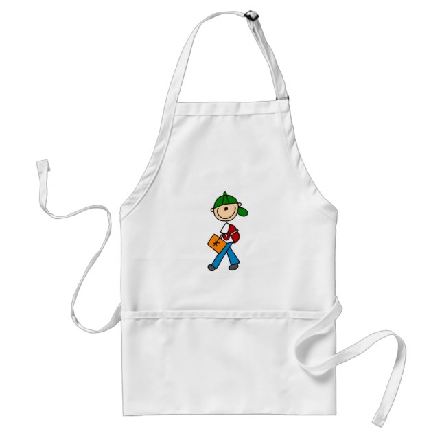 Boy With Backpack Standard Apron (Front)
