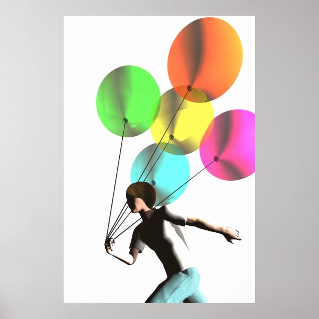 Boy with Balloons poster (Front)