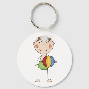 Boy with Beach Ball Tshirts and Gifts Key Ring