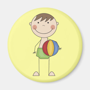 Boy with Beach Ball Tshirts and Gifts Magnet