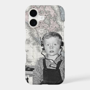Boy With Crystal Radio Set Map