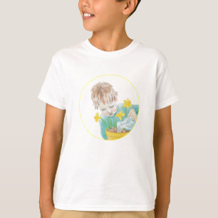 Boy With Daffodils T-Shirt