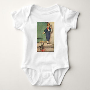 Boy with Puppy Dog Baby Bodysuit