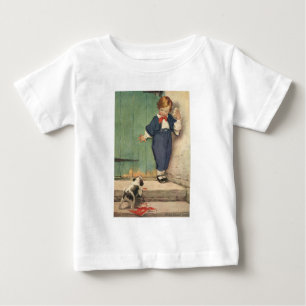 Boy with Puppy Dog Baby T-Shirt