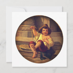 Boy with Spaghetti by Julius Moser  (c. 1808)