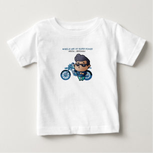Boy with sunglasses & motorcycle T-Shirt