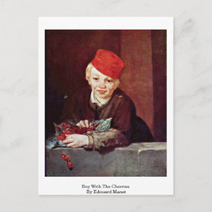 Boy With The Cherries By Edouard Manet Postcard