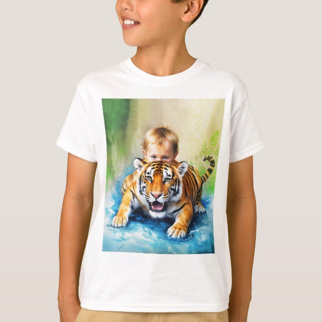 boy with tiger T-Shirt (Front)